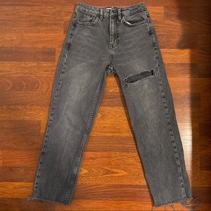 TOPSHOP straight jeans (washed denim black)